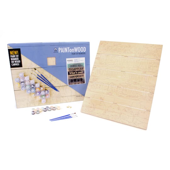 Abroli Large Superpower Paint On Wood by Number Kit